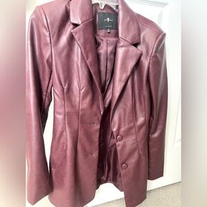 7 For All Mankind Deep Burgundy Blazer